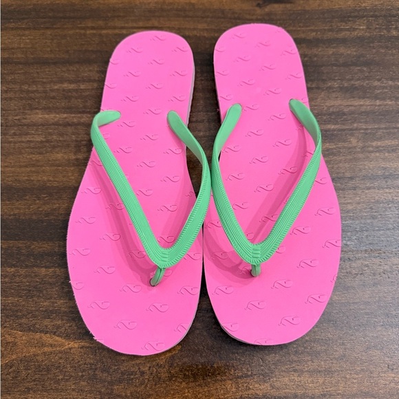 Vineyard Vines Shoes - Vineyard Vines Pink and Green Flip Flops